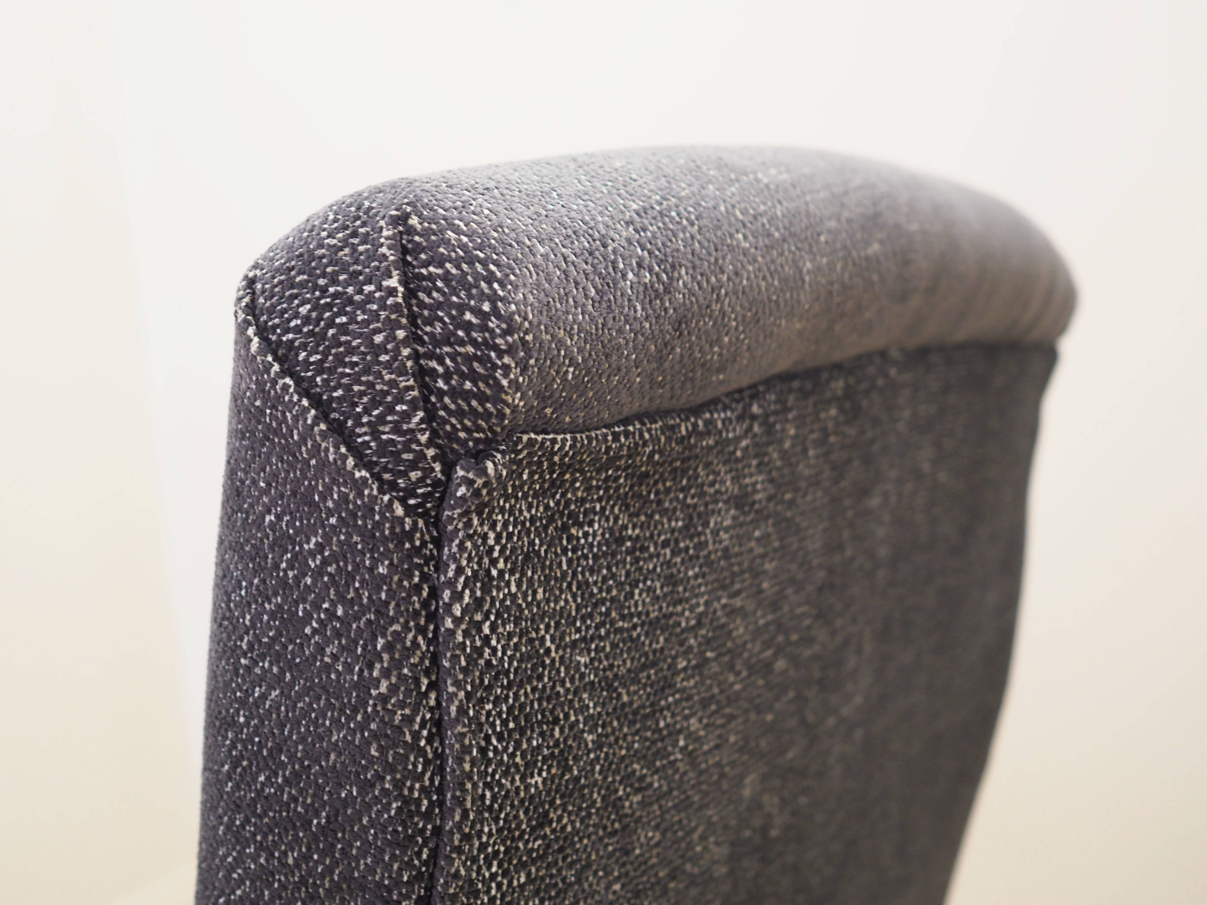 Grey armchair, Italian design, 1970s, production: Italy