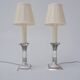 Paire antique de lampes de table en argent corinthien, William Hutton, années 1900, Royaume-Uni