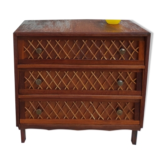 Chest of drawers wooden braces
