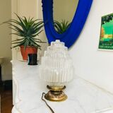 Table lamp- globe Art Deco skyscraper