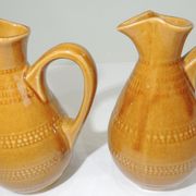Pair of vintage stoneware pitchers