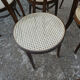 Set of 6 bistro chairs canned in curved wood N°18