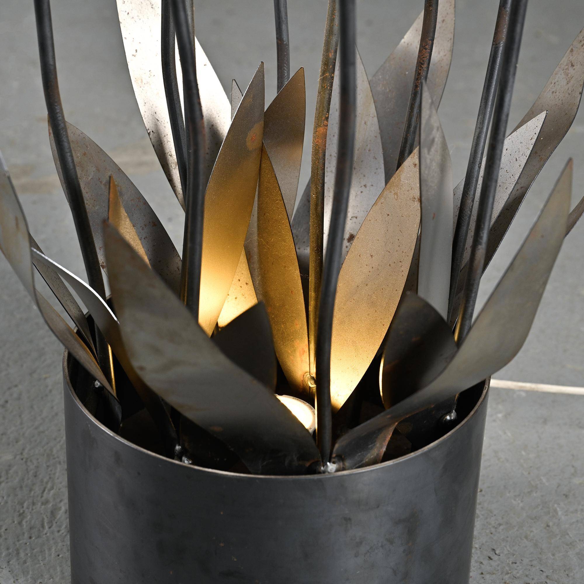 Sculptural floral lamp by Royal Copenhagen, Denmark, circa 1960.
