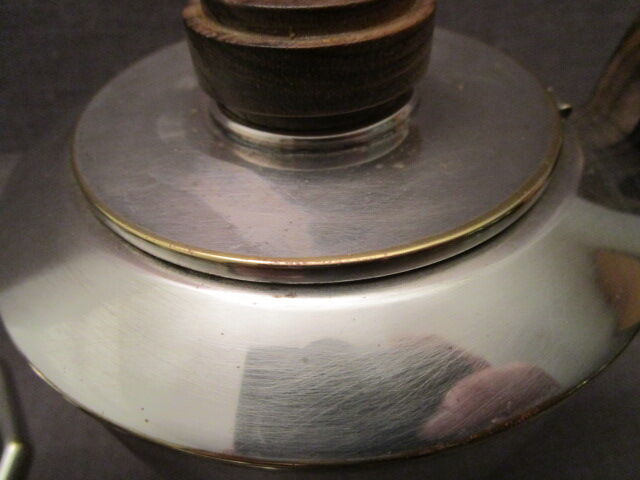 Service with art-deco coffee in silver metal and rosewood