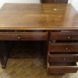 Bureau à caisson, en noyer, à 5 tiroirs