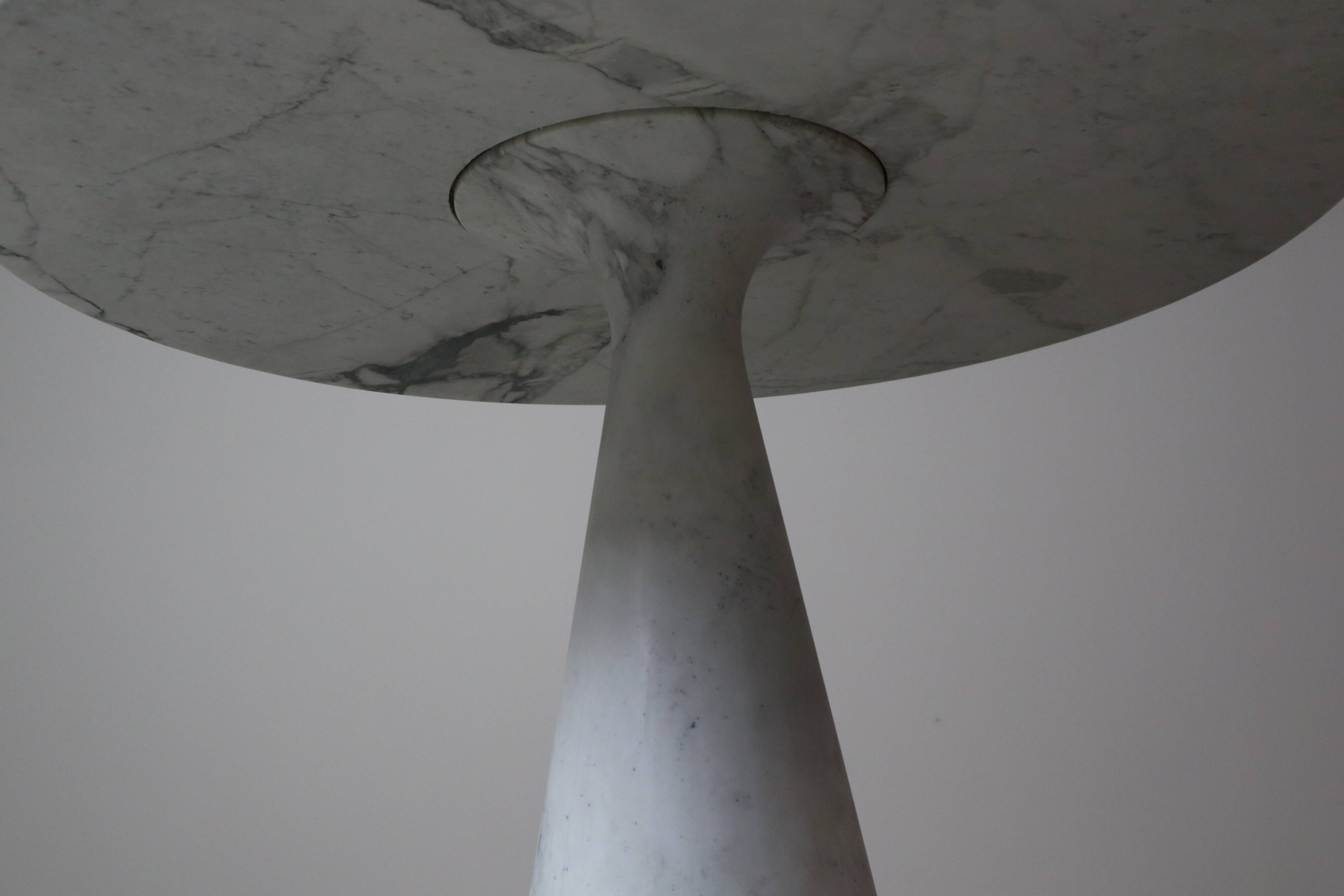 Angelo Mangiarotti ‘M1’ Dining Table in Solid Carrara Marble
