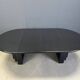 Vintage extendable black wooden dining table, 1980s