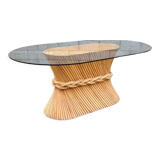 Table à manger en rotin, 'Wheat Sheaf' par McGuire