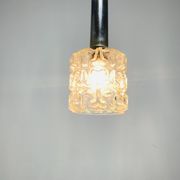 Suspension verre ciselé années 60 vintage