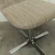 Swivel chair in chrome and clean, sturdy patterned fabric from the 1970s.