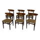 6x Rosewood Dining Chairs Scandinavian 1950s