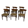6x chaises de salle à manger en palissandre scandinave 1950