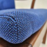 1960s, Danish easy armchair by Fritz Hansen, wool fabric, beech wood.