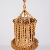 Macramé suspension, Audoux and Minet style, France, 1960s