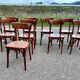 12 chaises bistrot anciennes en bois courbé