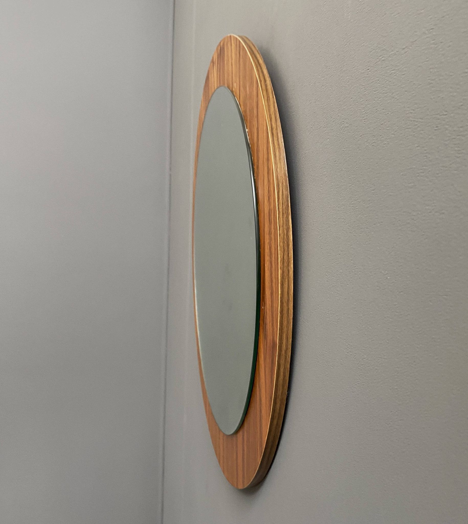miroir en bois rond
