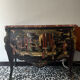 Louis XV style jump commode in Chinese lacquer, red marble