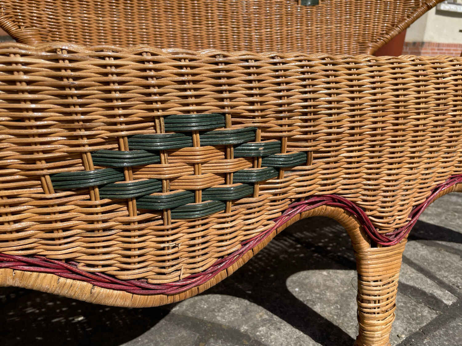 Vintage rattan garden furniture