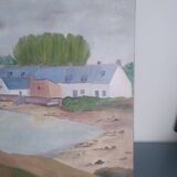 seaside and landscape painting of Brittany signed