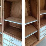 Family wardrobe, marquetry net, early 20th century.