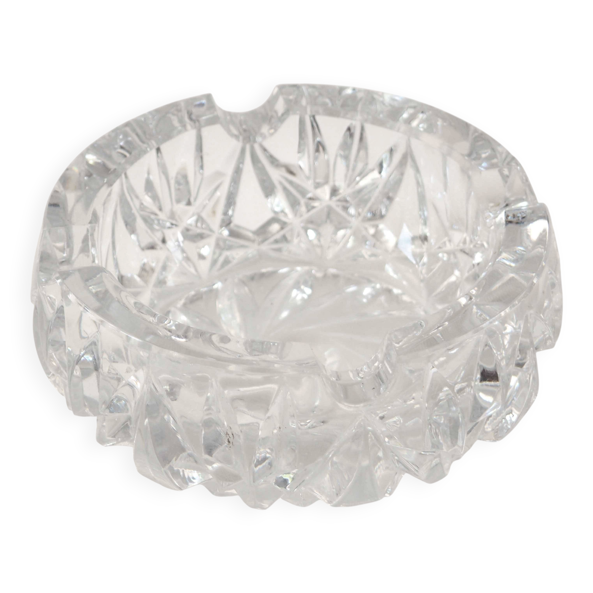 Cut crystal ashtray