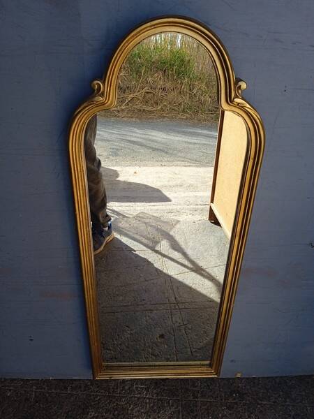 Gilded wood mirror from the 1960s - 100cm