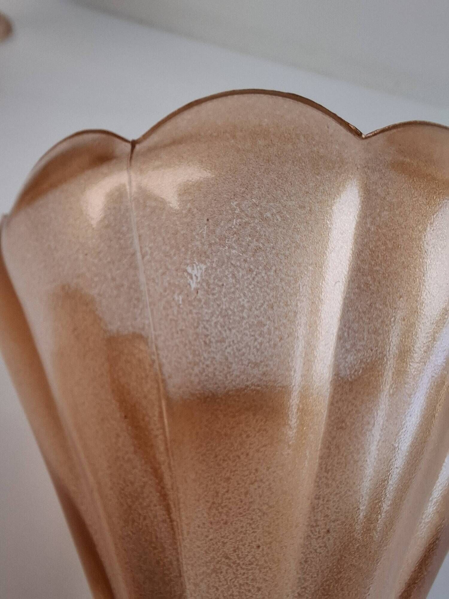 Set of 6 Art Deco Pink Rosaline Glass Dessert Bowls, Czechoslovakia, 1930s