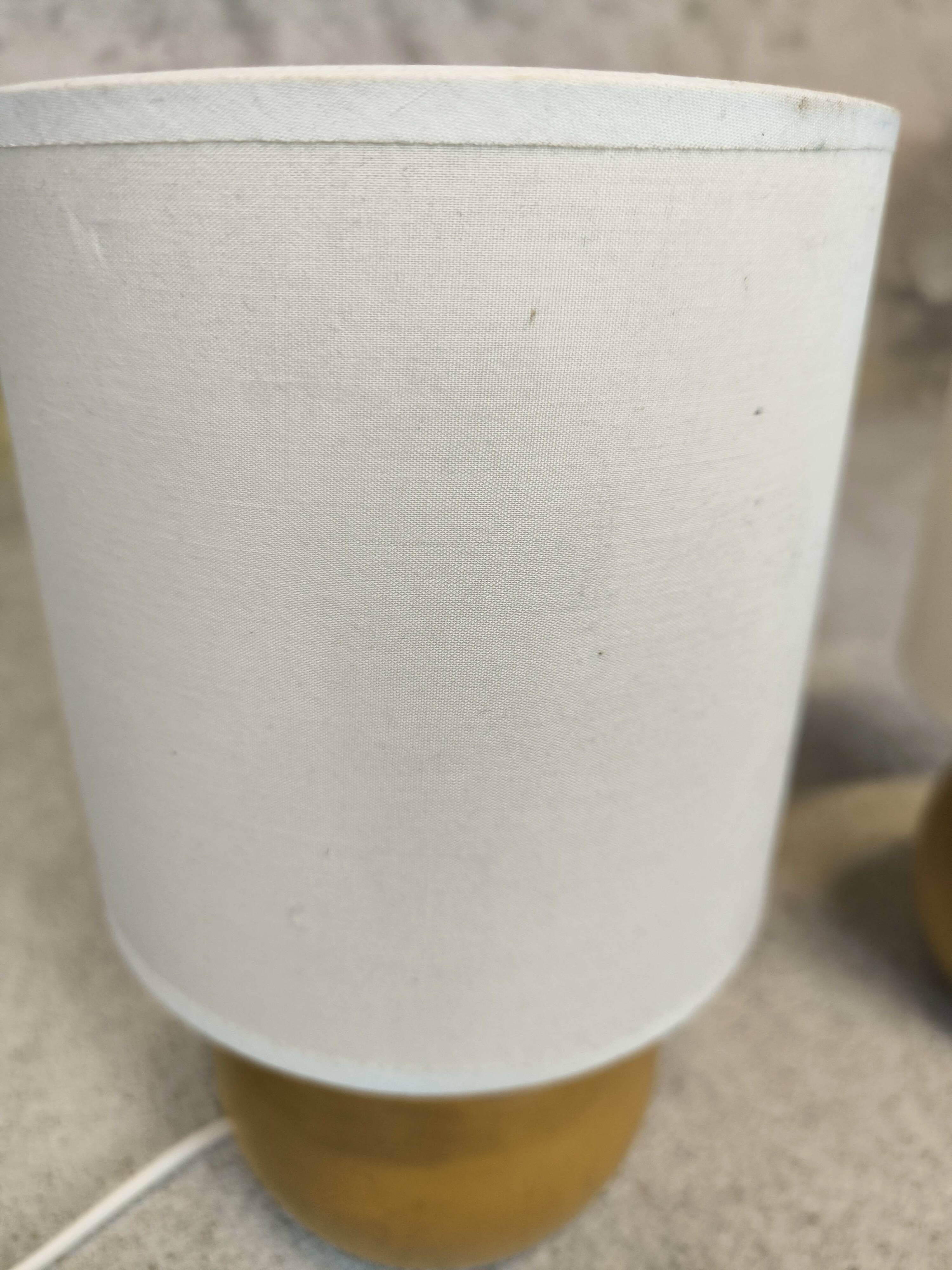 Paire de lampes boules vintage en bois