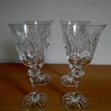 Lot of 4 small cut crystal walking glasses