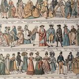 Lithograph engraving on civilian costumes from 1897