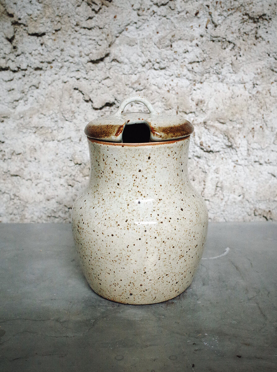 Ceramic covered pot of Vallauris