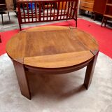 Primitive brutalist round coffee table
