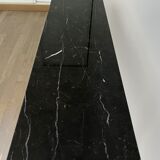 Mahaut AMPM marble and brass console