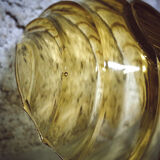 Yellow thick glass salad bowl