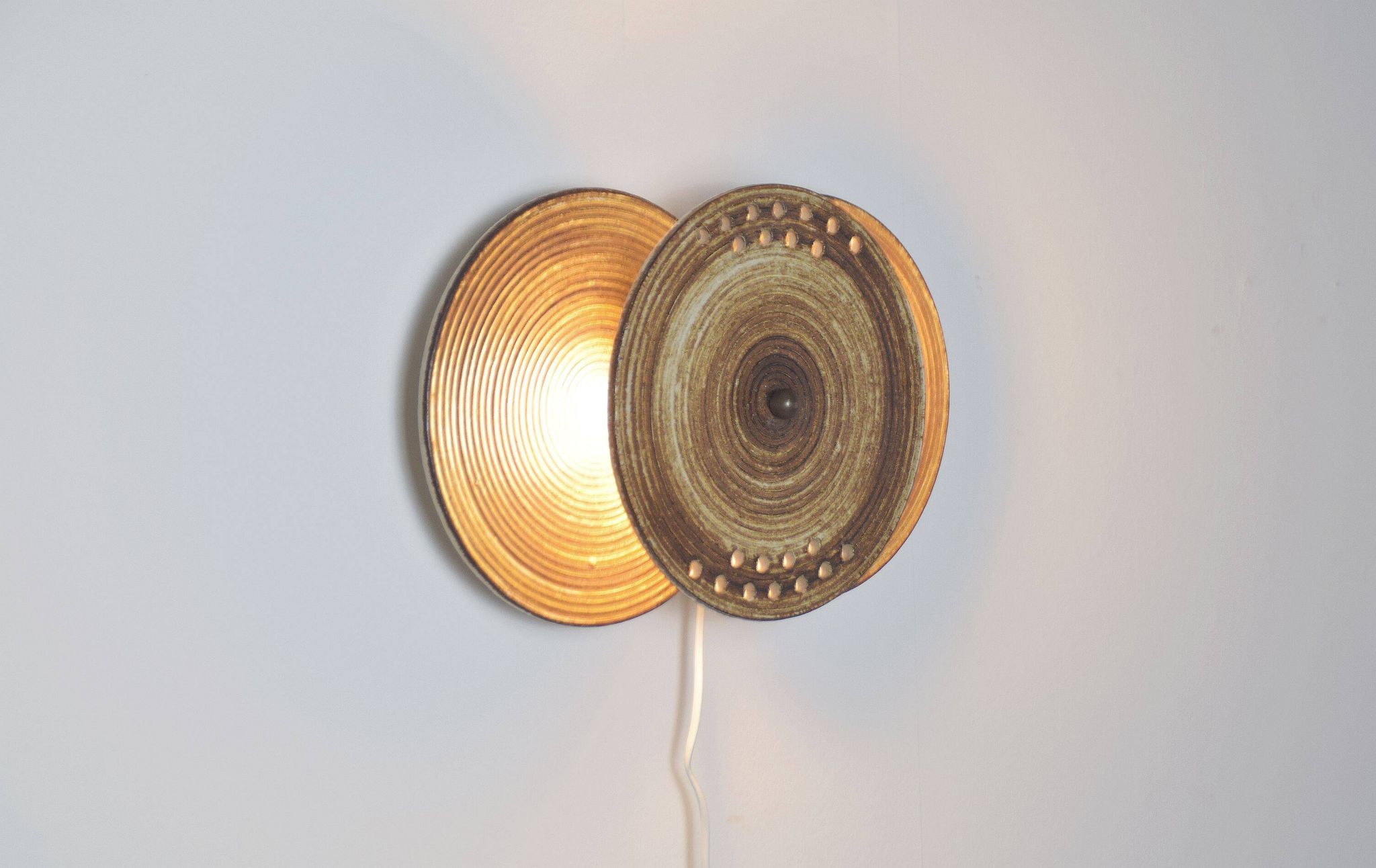 Danish ceramic wall lamp model 1103 by Axella Stentøj, 1970s