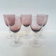 Set of 5 vintage pink wine glasses – 1970s