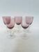 Set of 5 vintage pink wine glasses – 1970s