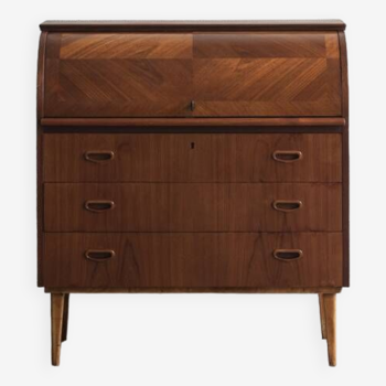 Roll top secretary in teak by Egon Ostergaard, Sweden, 1960s