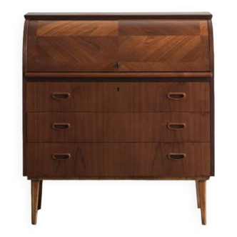 Roll top secretary in teak by Egon Ostergaard, Sweden, 1960s