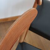 4 Scandinavian chairs skaï black