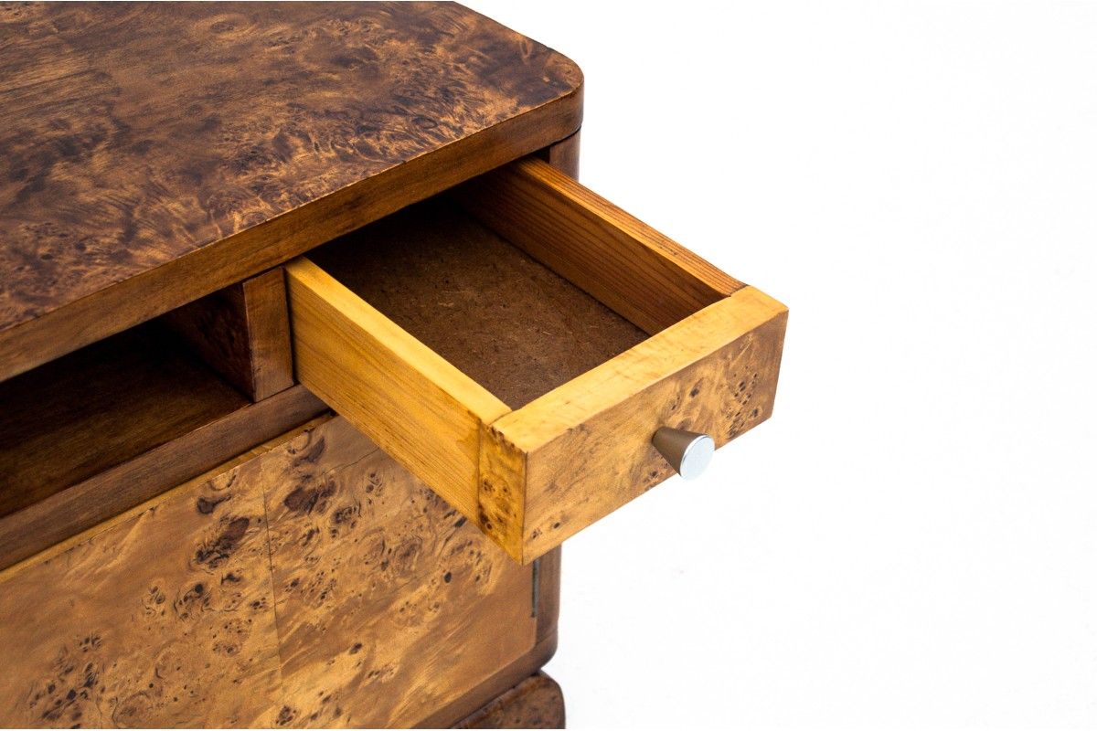 Art deco bedside tables, poland, 1950s