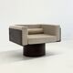 Ensemble de 2 chaises longues sculpturales en métal italien