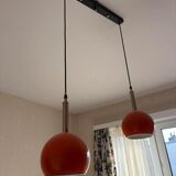 Vintage orange eye ball / suspension with 2 light points.