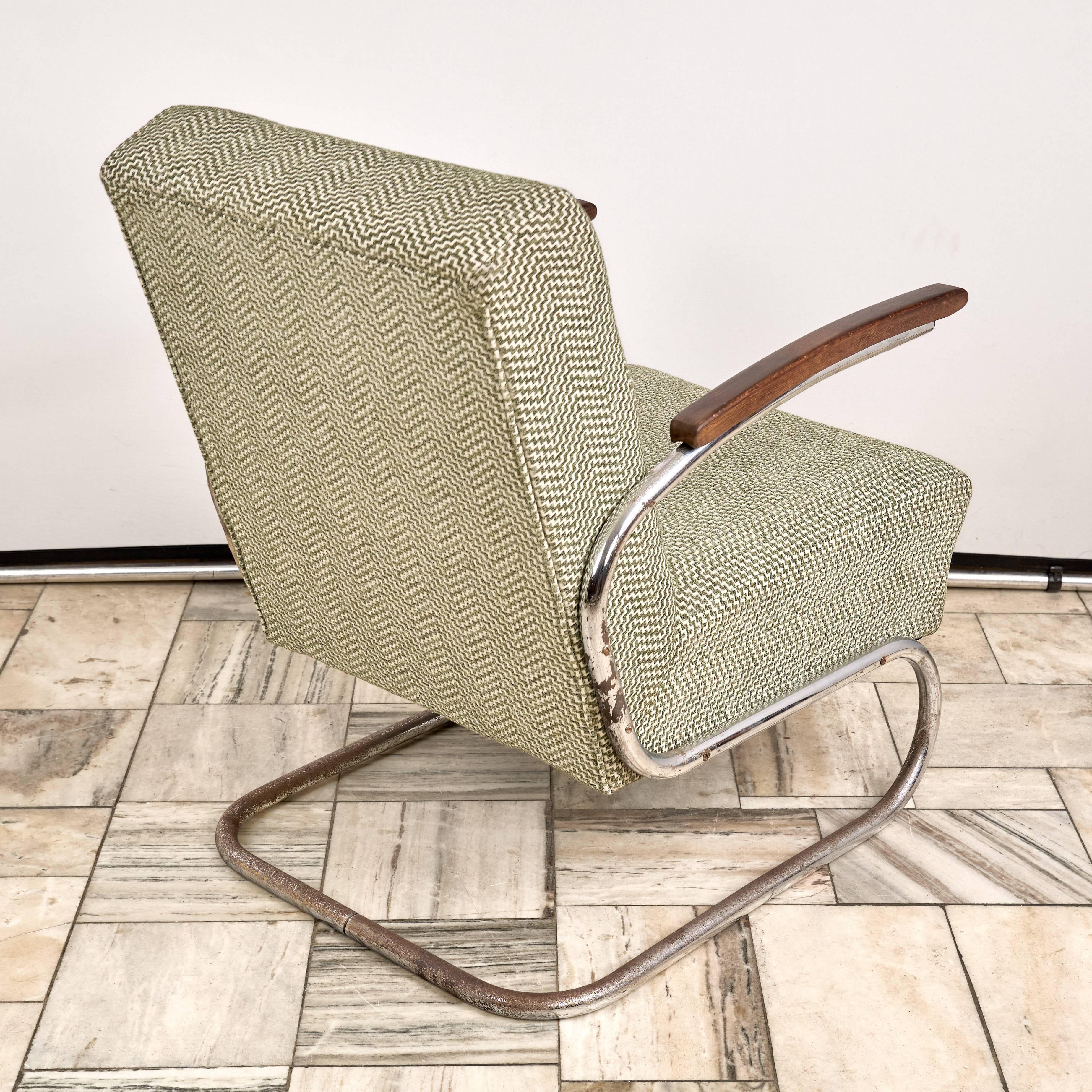 Cantilever Bauhaus Armchair S-411, Thonet, 1930s, Czechoslovakia