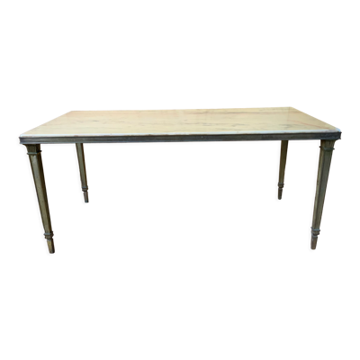 Table basse marbre et laiton
