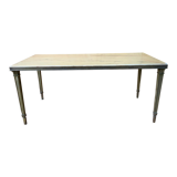 Marble and brass coffee table