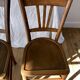 Set of 5 beech wood bistro chairs from the 1950s