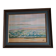 Old painting in oil on canvas depicting a seaside.