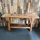 Old carpenter's wooden workbench 1960