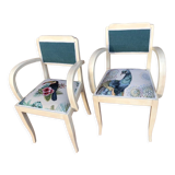 Pair of bridge armchairs